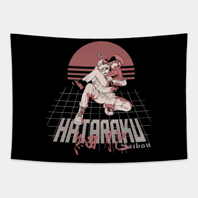 Hataraku Saibou Tapestry by pedrsavan.art