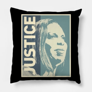 Letitia James Justice by Buck Tee Pillow