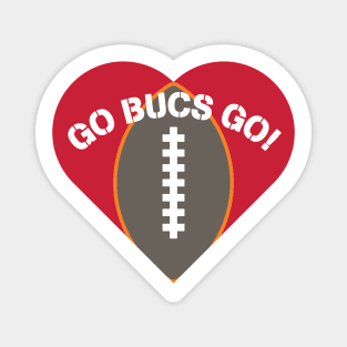 Heart Shaped Tampa Bay Buccaneers Magnet