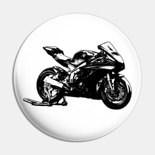 YZF R6 Motorcycle Sketch Art Pin