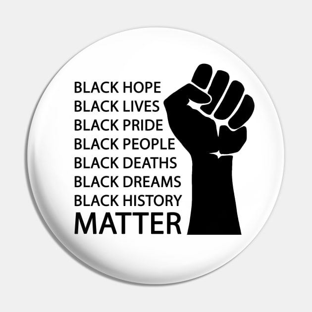 Black lives matter Pin by valentinahramov