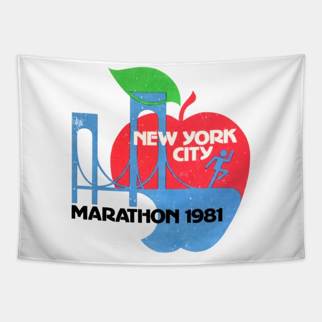 1981 New York Marathon Tapestry by Meat Beat