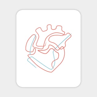 Human heart abstract illustration Magnet