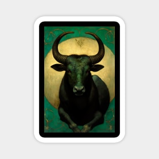 Taurus the Bull Zodiac Illustration Magnet