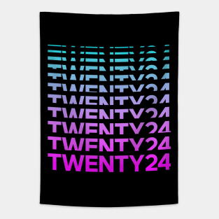 2024 - pink teal Tapestry