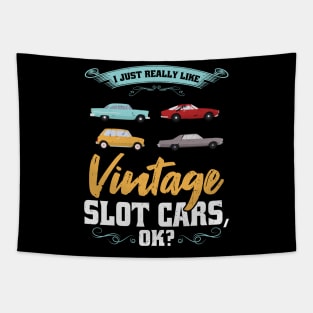 I Just Really Like Vintage Slot Cars Tapestry