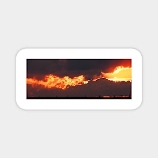 Sunset on Fire Magnet