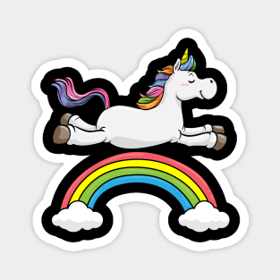 Unicorn with Rainbow and Clouds Magnet