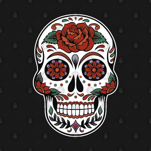 Dia De Los Muertos - Day of the Dead Mexican Sugar Skull - Halloween by Elsie Bee Designs