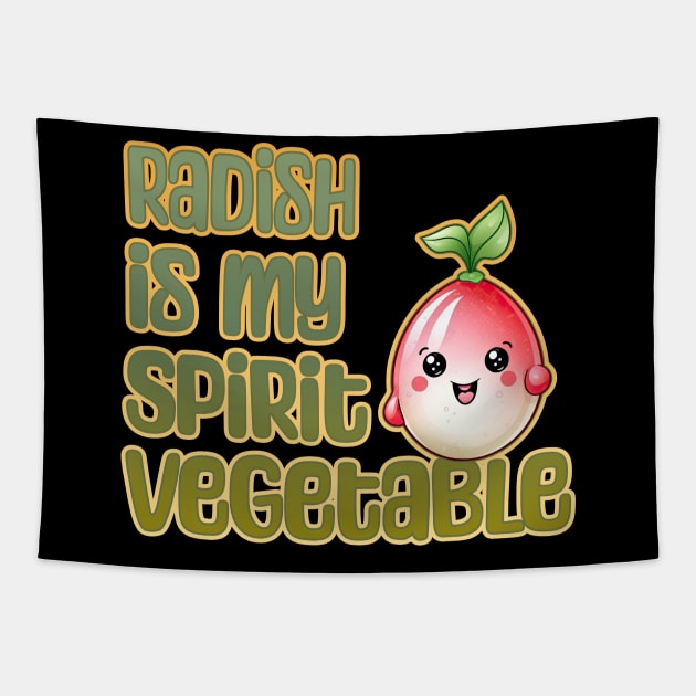 Radish is My Spirit Vegetable Tapestry by DanielLiamGill