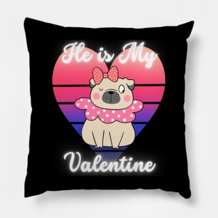 Valentines Gift He is My Valentine Pillow