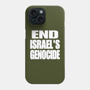End Israel's GENOCIDE - White - Double-sided Phone Case