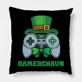 Gamer St Patrick's Day Boys Lucky Controller Green Kids Pillow