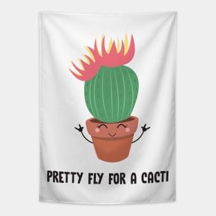 Cute Cactus Pretty Fly For A Cacti Funny Pun Tapestry