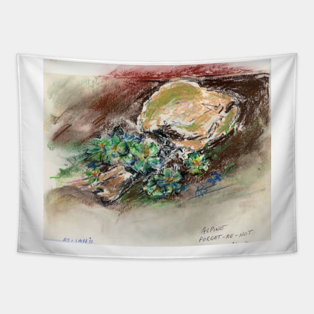 Elijah's Alpine Forget Me Not Tapestry by ShiningLightGallery