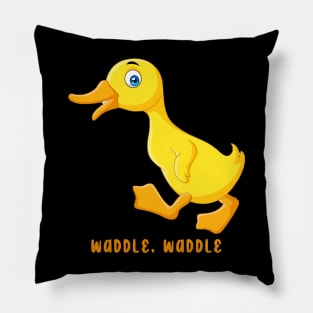 Cute Duck Waddle Waddle Pillow