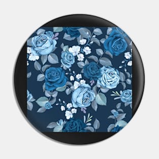 Blue Roses Pin