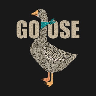 Cute goose lover with adorable polkadot necktie design T-Shirt