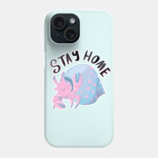 Stay Home Little Hermit Crab in Digital Phone Case