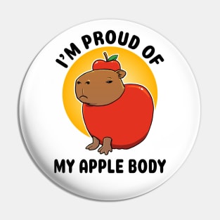 I'm proud of my apple body Capybara Pin