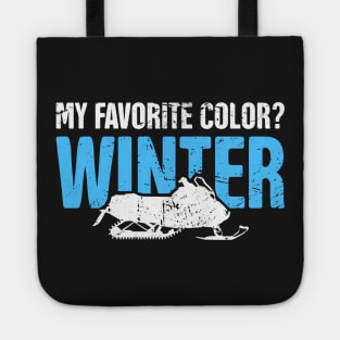 Winter - Funny Snowmobile Design Tote