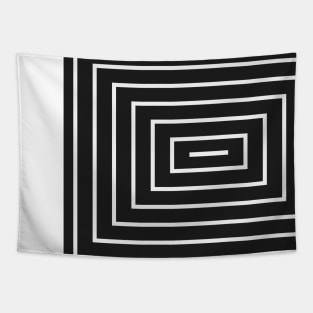 Black Rectangle Tapestry