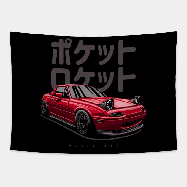 Red Miata Tapestry by Markaryan