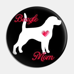 Beagle mom   cute mother's day t shirt for dog lovers Pin