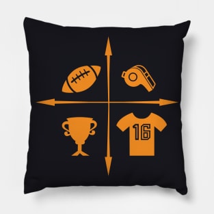American Football Icons Pillow