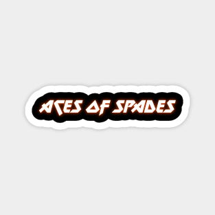 IRON TEXT || ACES OF SPADES (WHITE) Magnet