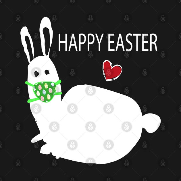 Happy Easter Funny White Rabbit Bunny by Tom´s TeeStore