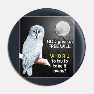 Owl Moon God Free Will Pin