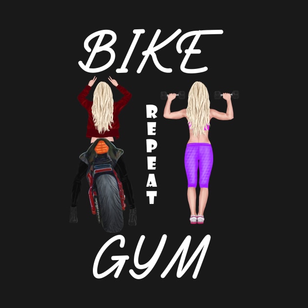 Bike, Gym, Repeat by Rossla Designs