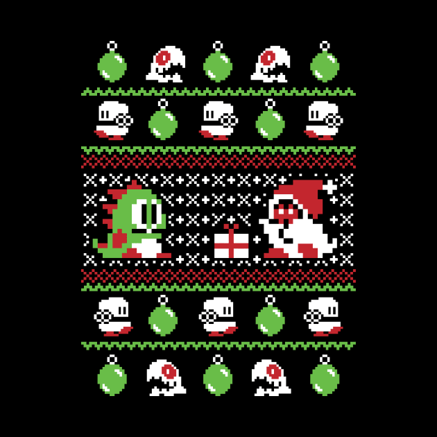 Ugly Christmas Sweater - Bubble Bobble by RetroReview