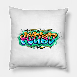 Artist Typography Lettering Pillow