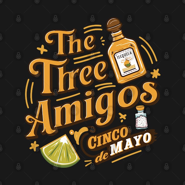 The 3 Three Amigos Tequila Lime Salt Shaker Cinco De Mayo Design by TF Brands