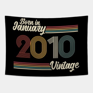 Vintage Born in January 2010 Tapestry