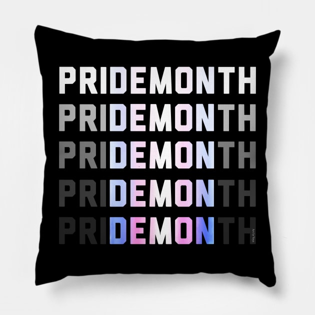 PriDEMONth trans Pillow by Art by Veya