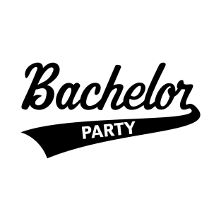 Bachelor Party (Stag Party / Team Groom / Lettering / Black) T-Shirt