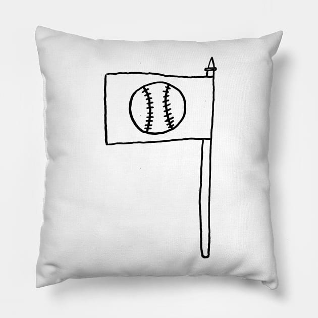 A Cool Baseball Flag Pillow by Wolf Shop