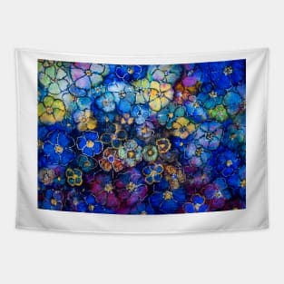 Floral Abstract blue 2 Tapestry