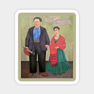 Frieda and Diego Rivera by Frida Kahlo Magnet