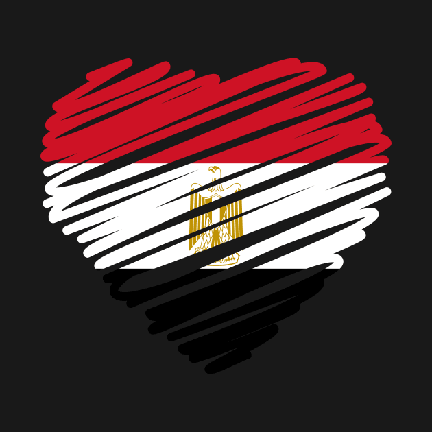 Egypt heart flag by dk08