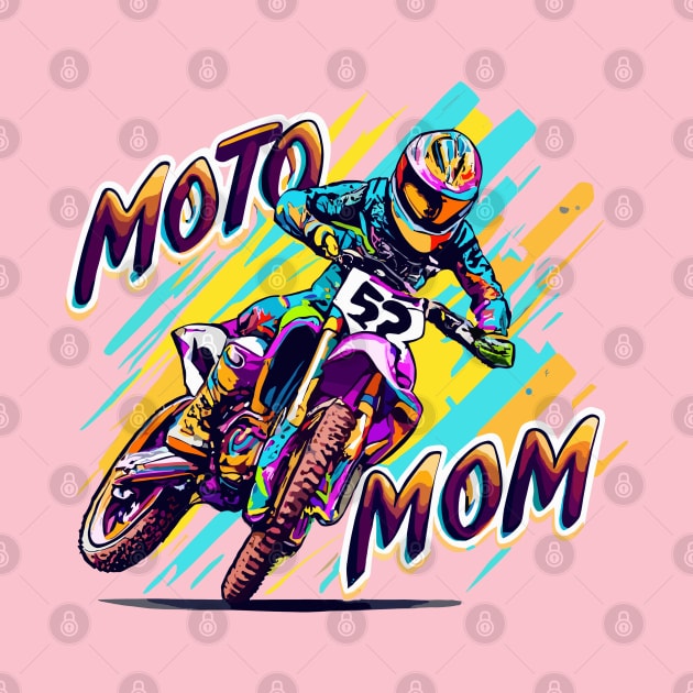 "MOTO MOM Urban Blaze"- Dirt Bike Racing by stickercuffs