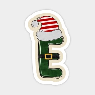 Letter E - Christmas Letter Magnet