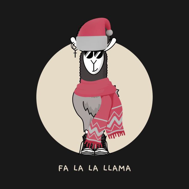 Fa la la llama funny christmas llama design by the christmas shop