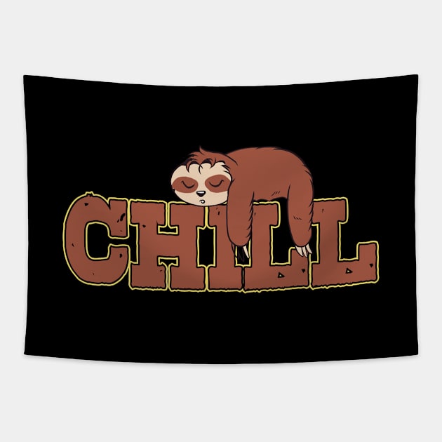 Chill Sloth Tapestry by maxcode