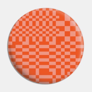 Checkerboard Pattern - Red 2 Pin