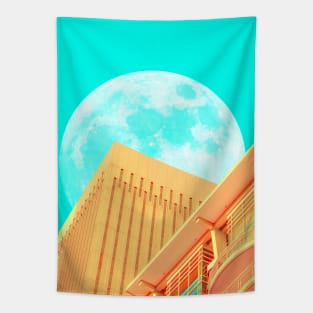 Moon and Building Tapestry