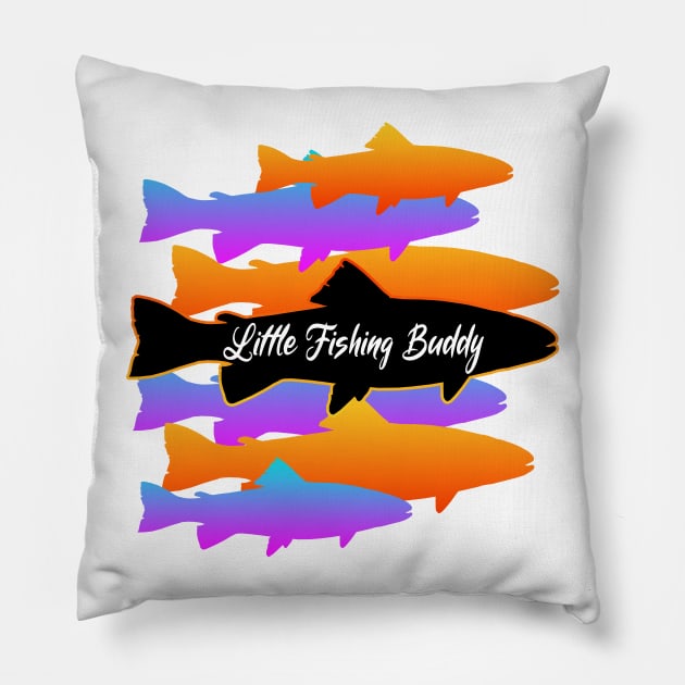 Little Fishing Buddy Pillow by Shawnsonart